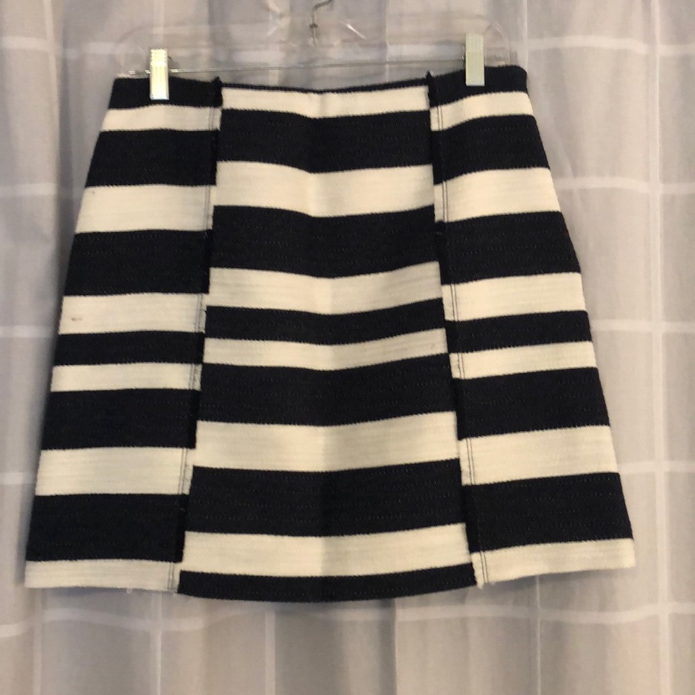 Navy striped skirt